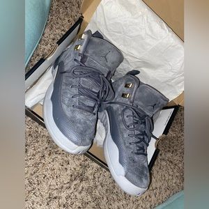 Wolf Grey Jordan 12s.
